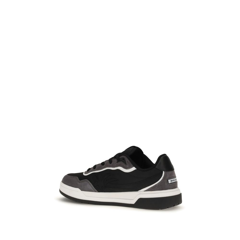 Palm Angels Black Calf Leather Bos Taurus Low Top Sneakers