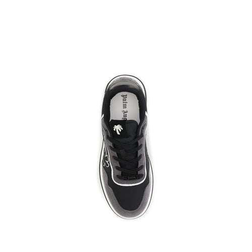Palm Angels Black Calf Leather Bos Taurus Low Top Sneakers