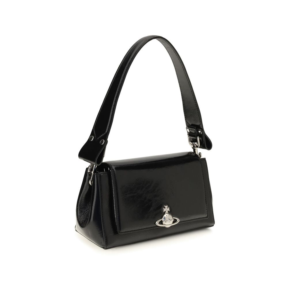 Vivienne Westwood Black Calf Leather Bos Taurus Handbag