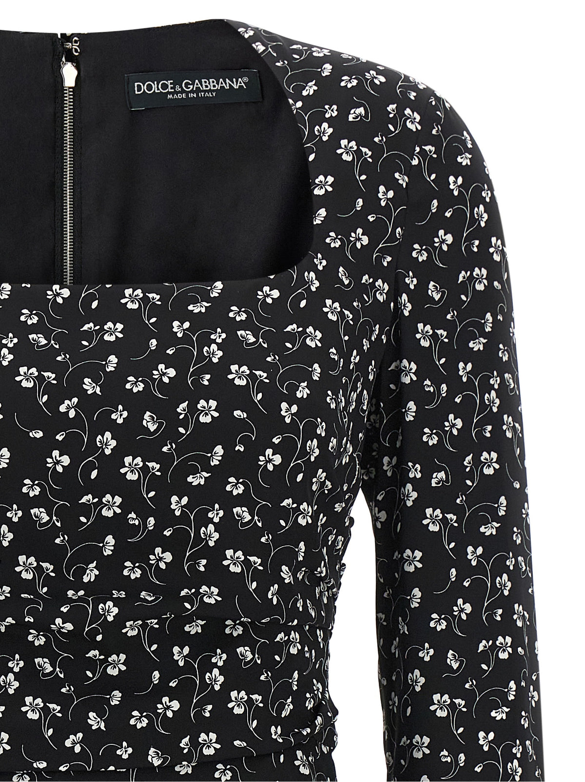 Dolce & Gabbana Black Silk Short Dress