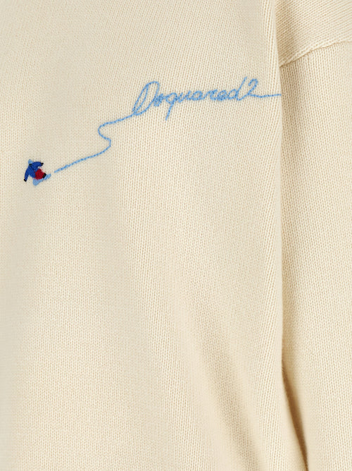Dsquared² White Wool Cardigan