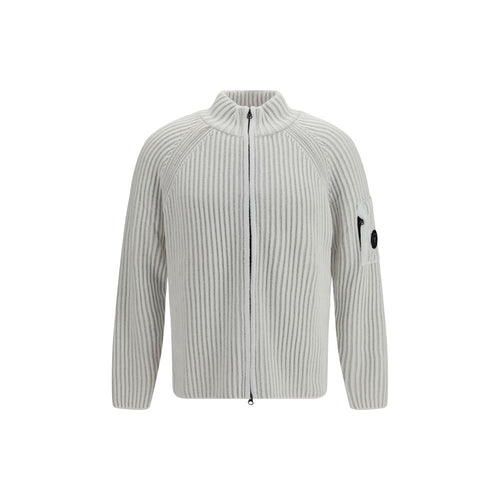 C.P. Company White Polyamide Cardigan