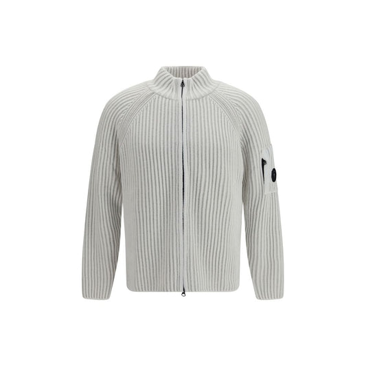 C.P. Company White Polyamide Cardigan