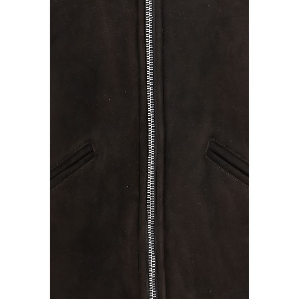 Valstar Brown Lamb Ovis Aries Leather Jacket