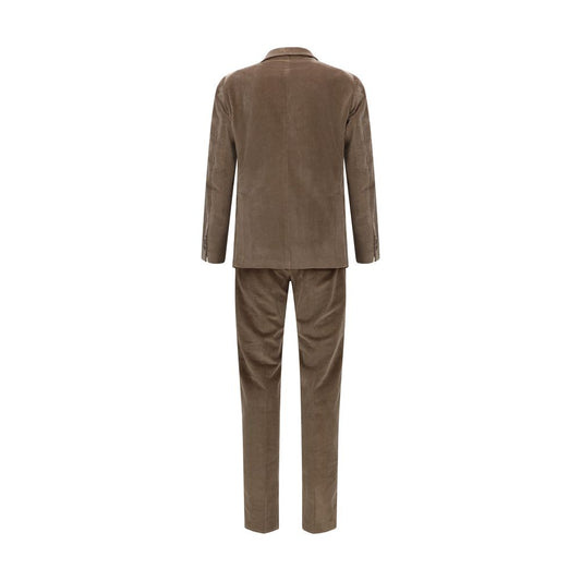 Tagliatore Brown Cotton Two-Piece Suit