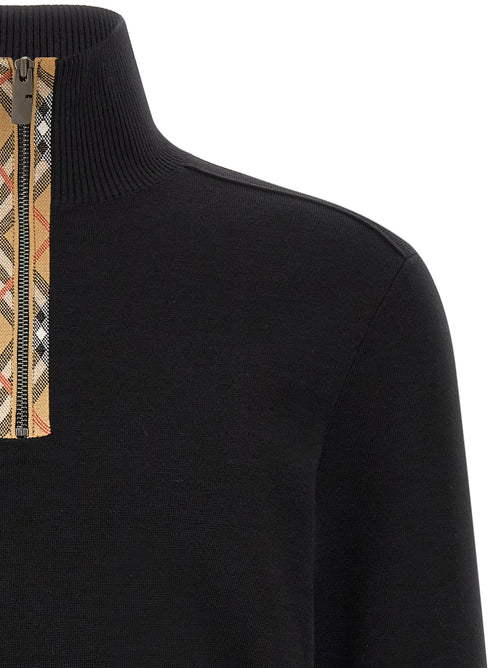 Burberry Black Wool Cardigan