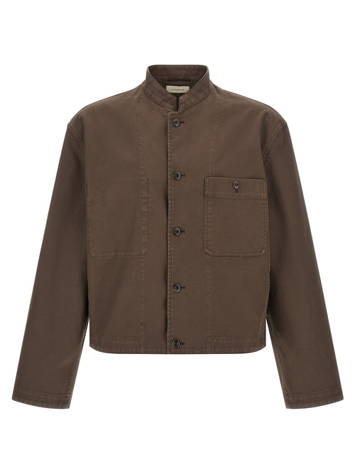 Lemaire Brown Cotton Full-Length Jacket