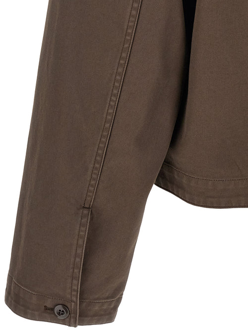 Lemaire Brown Cotton Full-Length Jacket