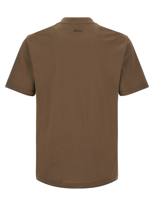 Brioni Brown Cotton T-Shirt