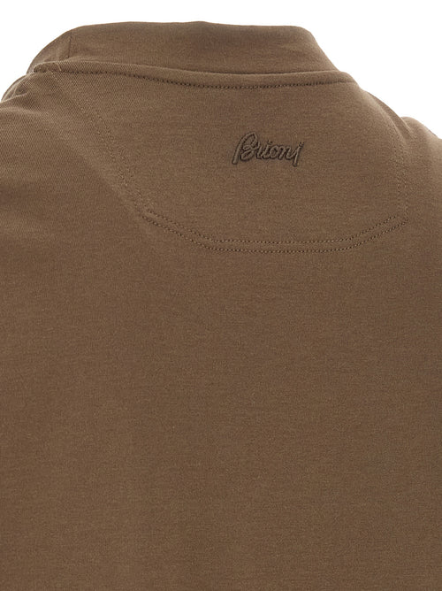 Brioni Brown Cotton T-Shirt