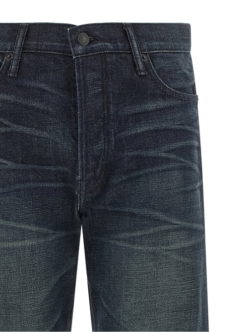 Tom Ford Blue Cotton Jeans Denim