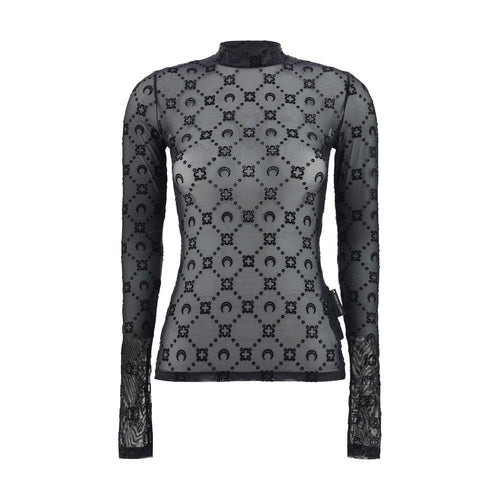 Marine Serre Black Polyamide Pattern Shirt