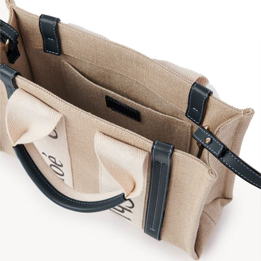 Chloé Beige Linen Tote Bag