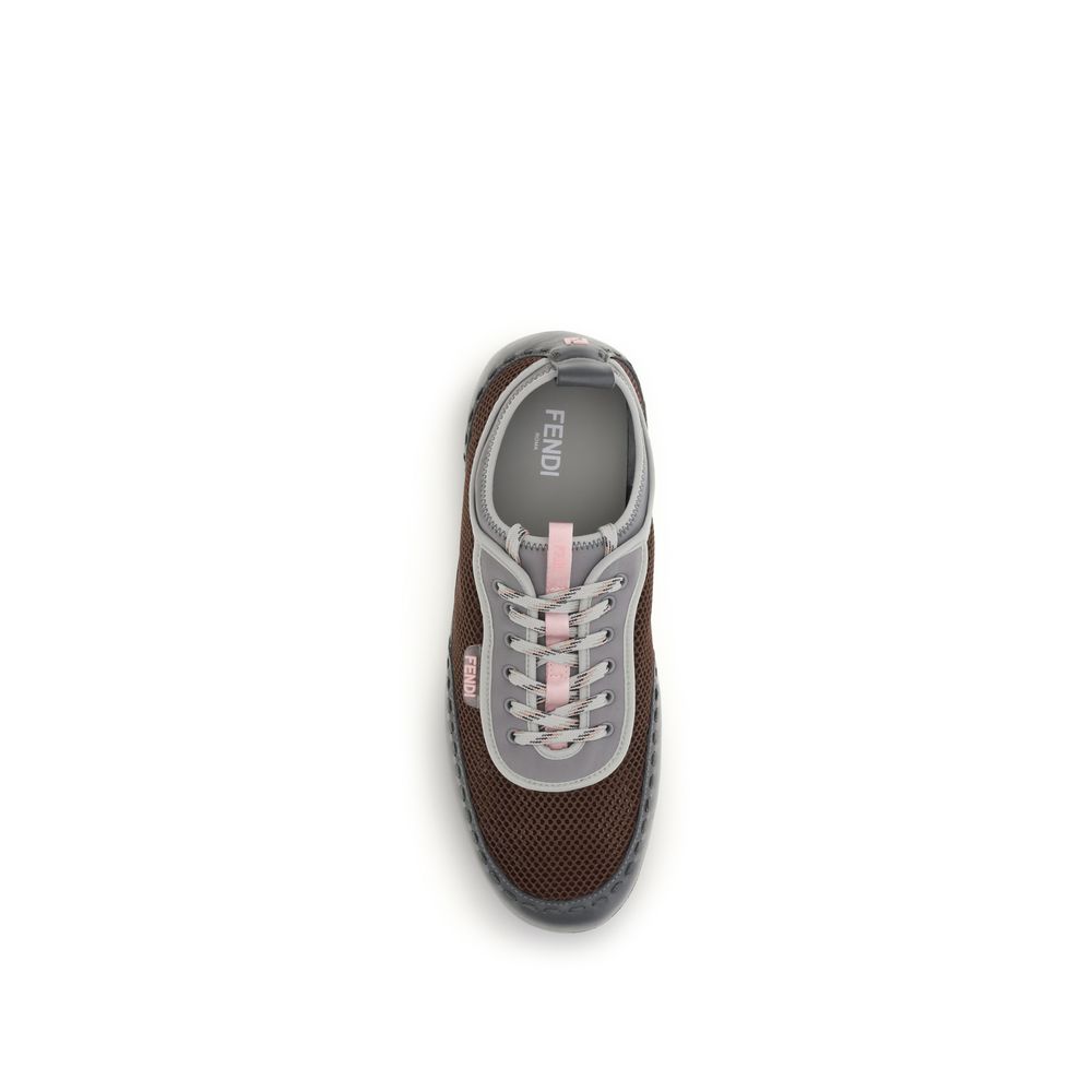 Fendi Multicolor Calf Leather Athletic Sneakers