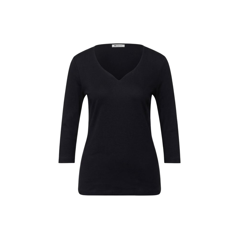 Street One Black Cotton Long Sleeve T-Shirt