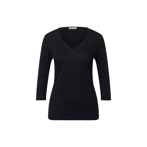Street One Black Cotton Long Sleeve T-Shirt
