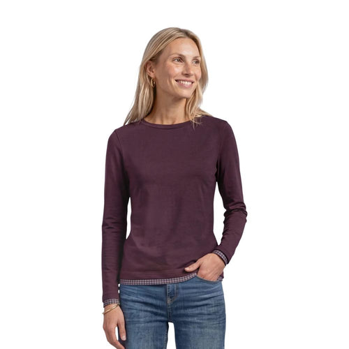 Street One Purple Cotton Long Sleeve T-Shirt