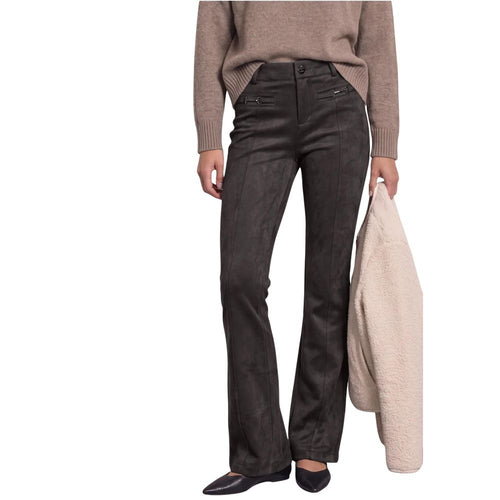 Street One Brown Polyester Casual Pants