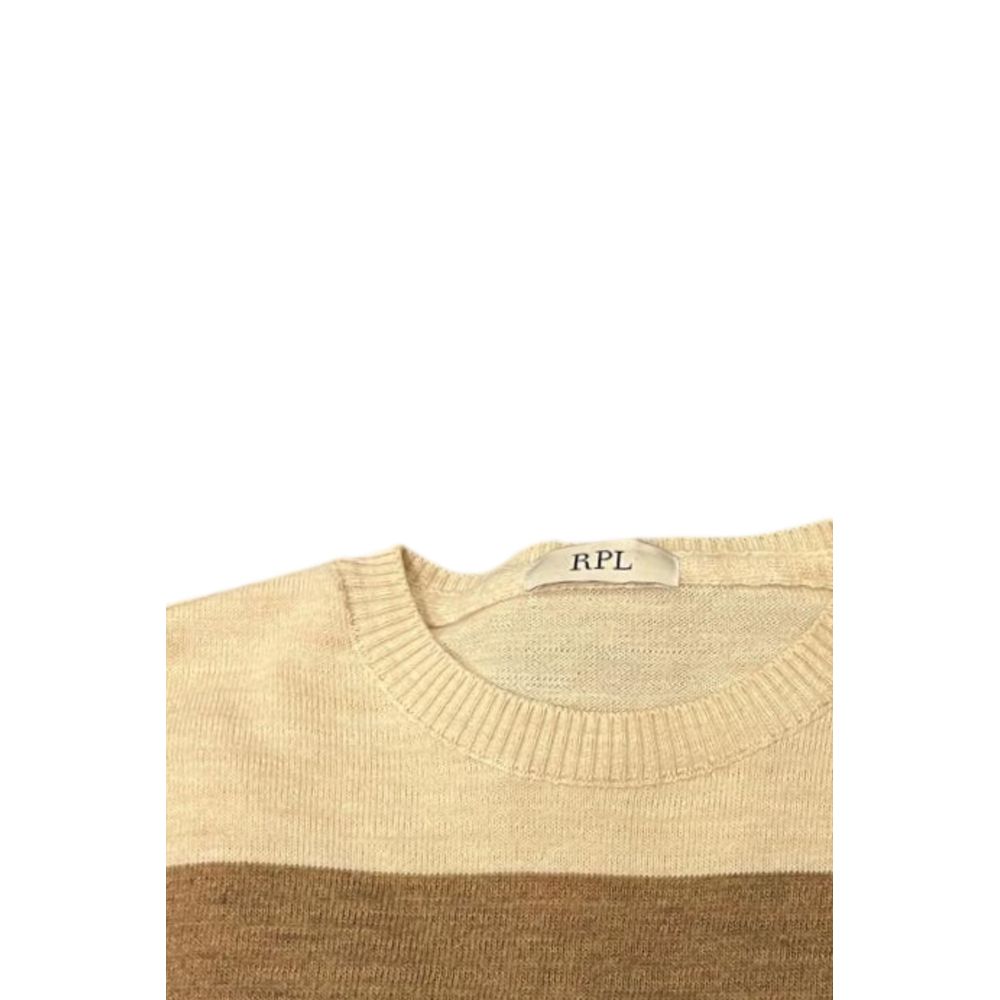 Roberto Pepe Luxury Beige Wool Men Sweater
