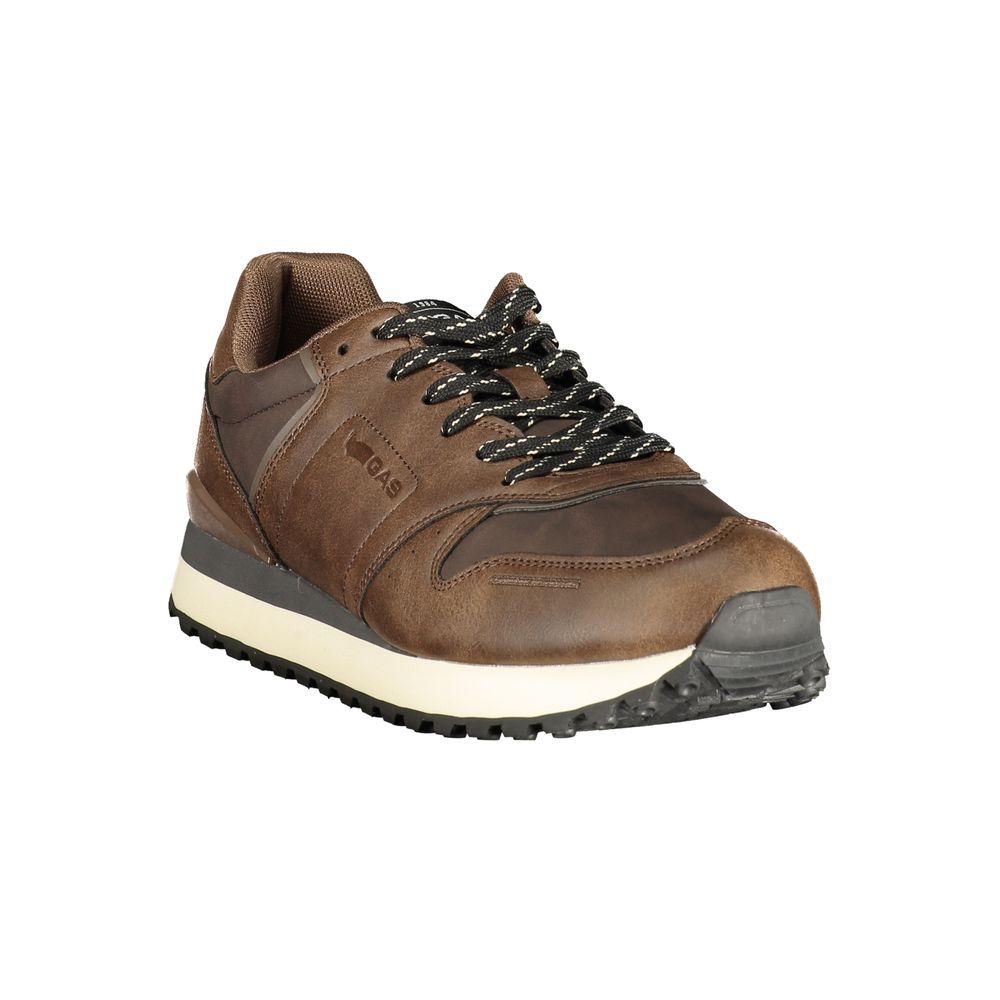 Gas Brown Polyurethane Men's Sneaker