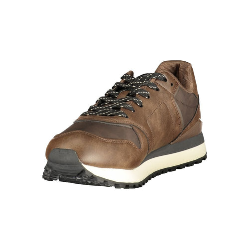 Gas Brown Polyurethane Men's Sneaker