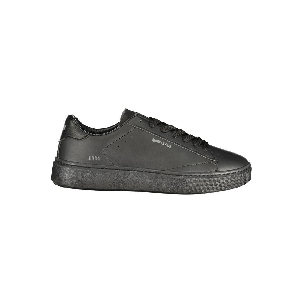 Gas Black Polyurethane Men Sneaker
