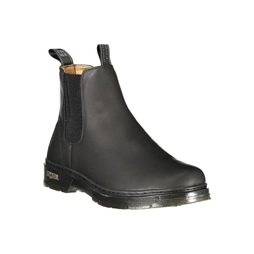 Gas Black Polyurethane Men's Ankle Boots