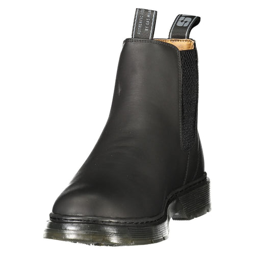 Gas Black Polyurethane Men's Ankle Boots