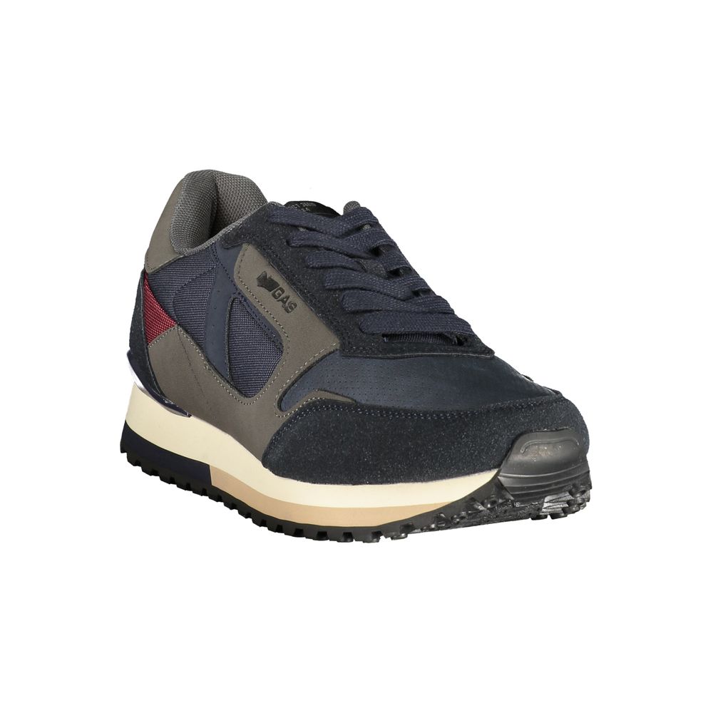 Gas Blue Polyurethane Men's Sneaker