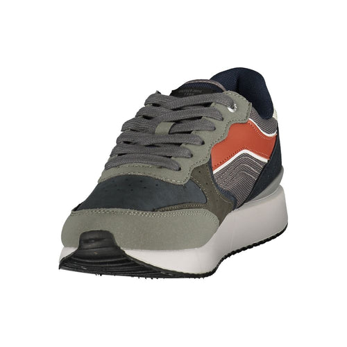 Gas Blue Polyurethane Men's Sneaker