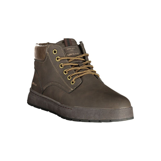 Gas Brown Polyurethane Men's Sneaker