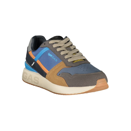 Gas Blue Polyurethane Men's Sneaker
