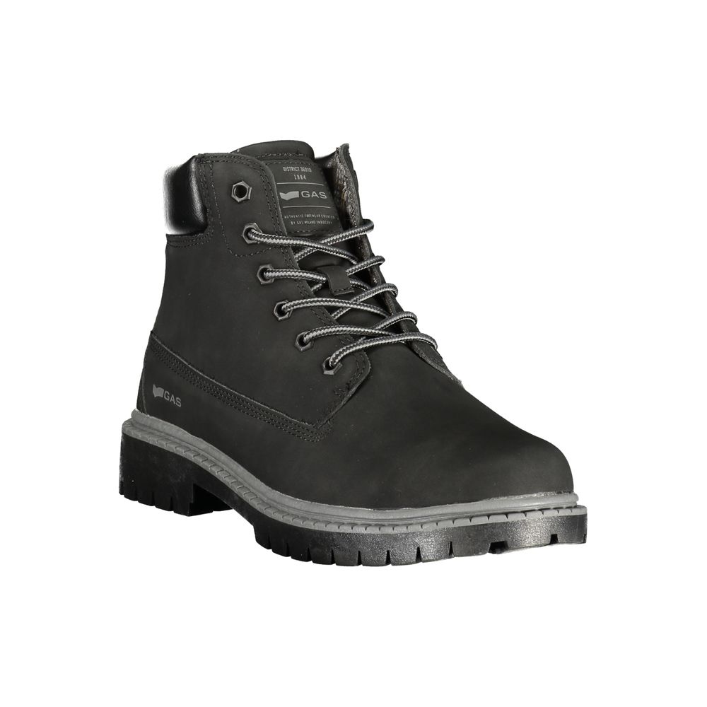 Gas Black Polyurethane Men's Stivaletti