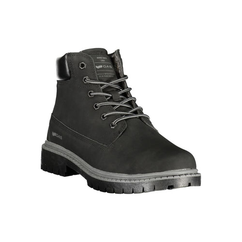 Gas Black Polyurethane Men's Stivaletti