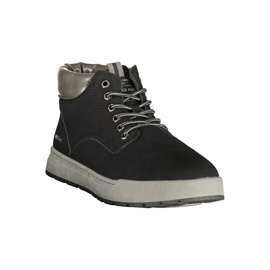 Gas Black Polyurethane Men's Sneaker