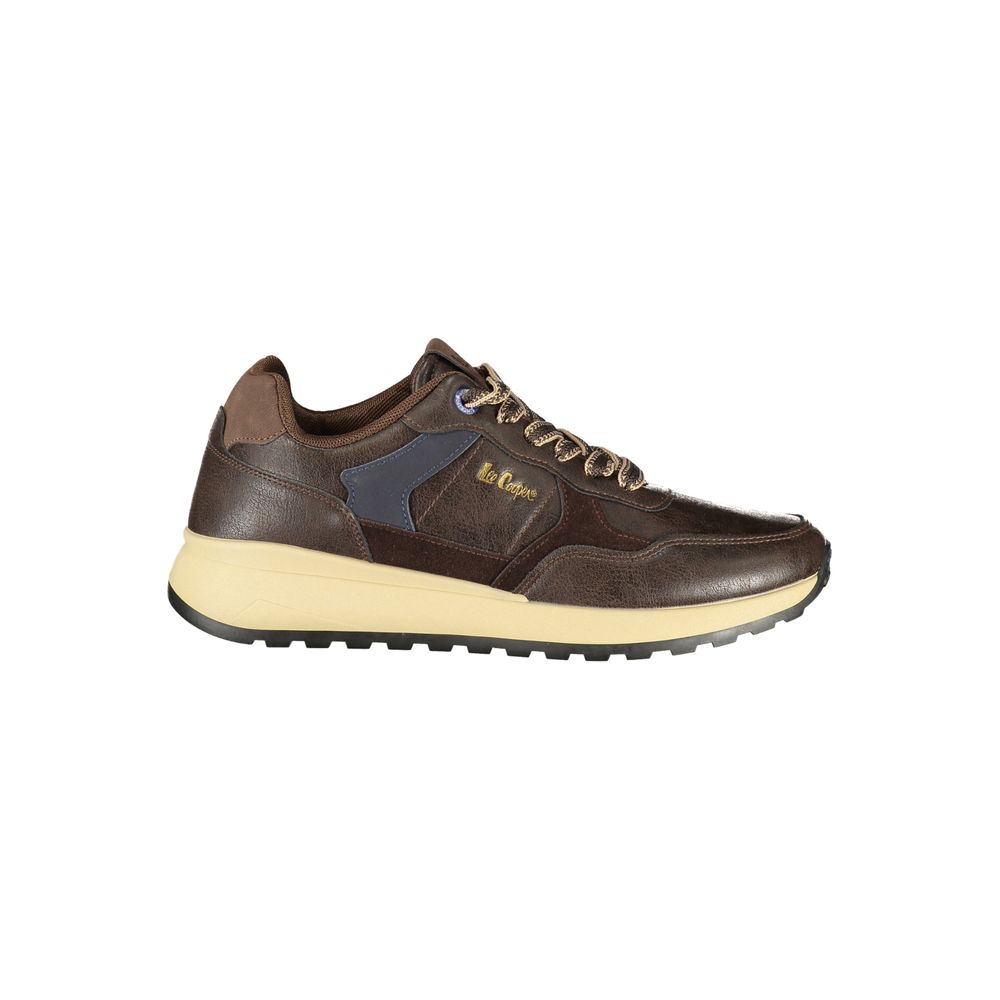 LEE COOPER Brown Polyester Athletic Sneakers