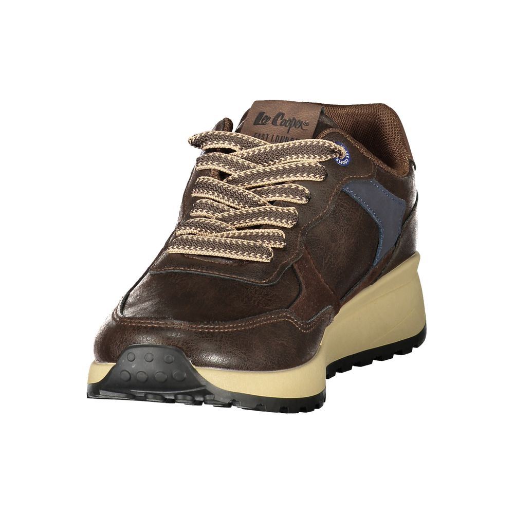 LEE COOPER Brown Polyester Athletic Sneakers
