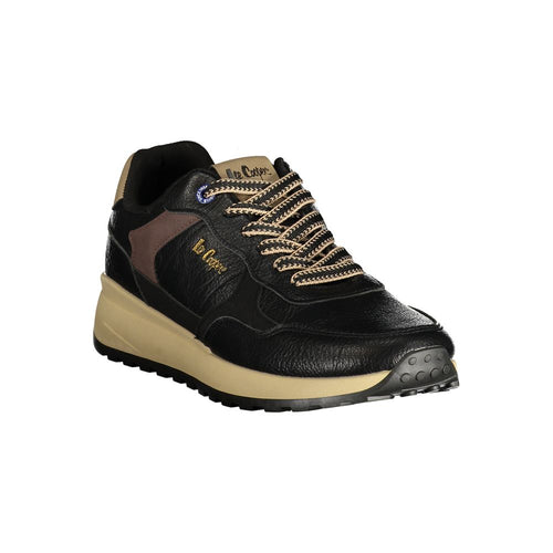LEE COOPER Black Polyester Athletic Sneakers
