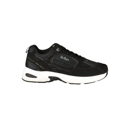 LEE COOPER Black Polyester Athletic Sneakers