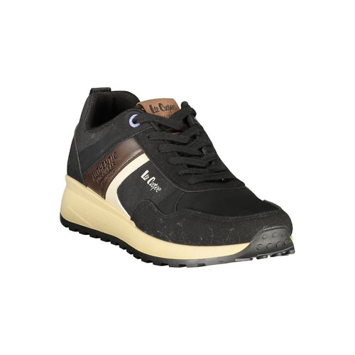 LEE COOPER Black Polyester Athletic Sneakers