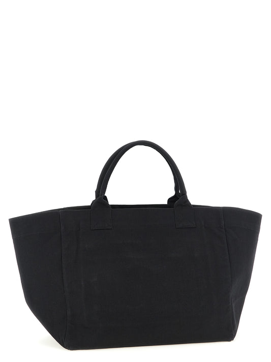 Ganni Black Recycled Cotton Tote Bag