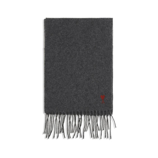 Ami Paris Gray Wool Oves Aries Foulard