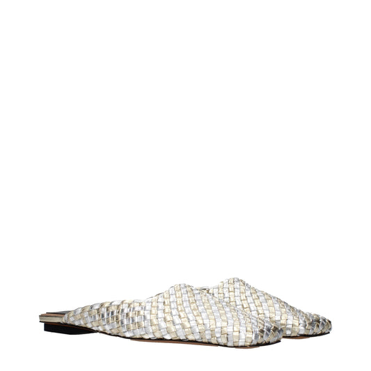 Stella McCartney Gray Leather Slippers