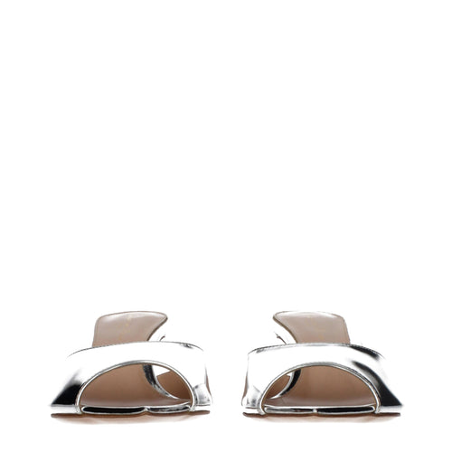 Gianvito Rossi Gray Leather Platform Sandals