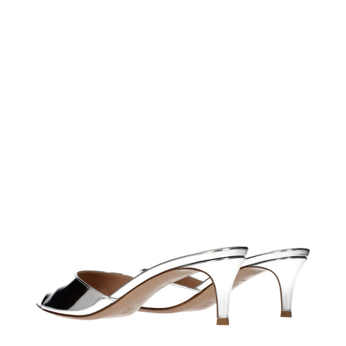 Gianvito Rossi Gray Leather Platform Sandals