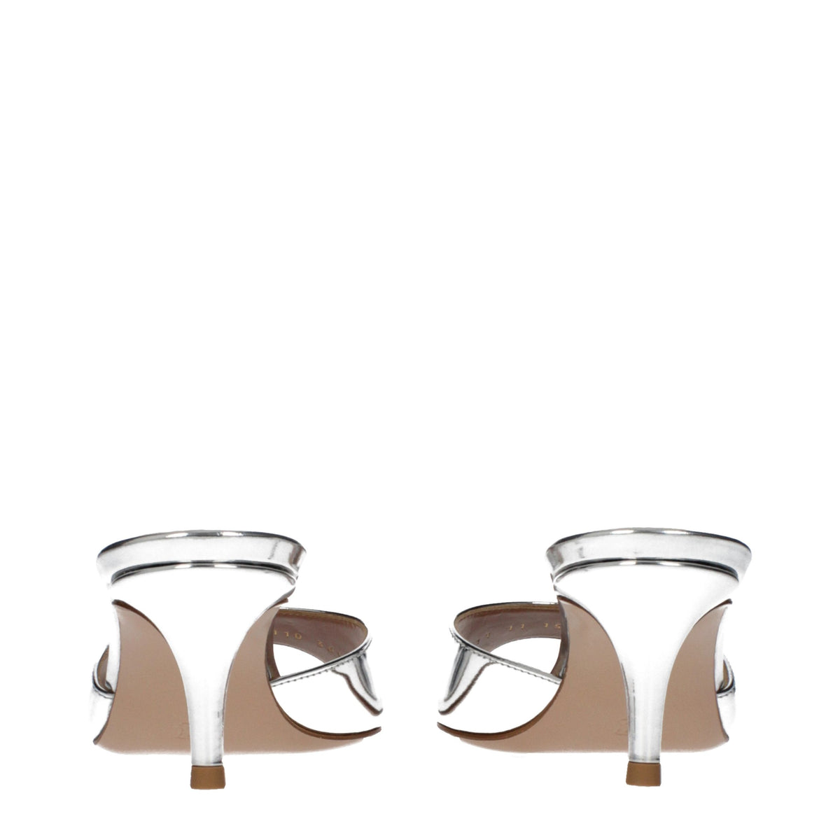 Gianvito Rossi Gray Leather Platform Sandals