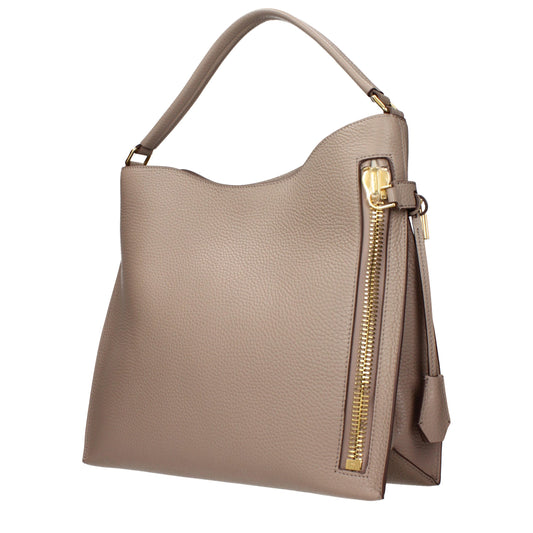 Tom Ford Beige Leather Handbag
