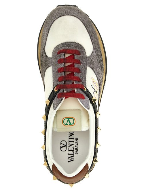 Valentino Garavani Multicolor Calfskin Athletic Sneakers