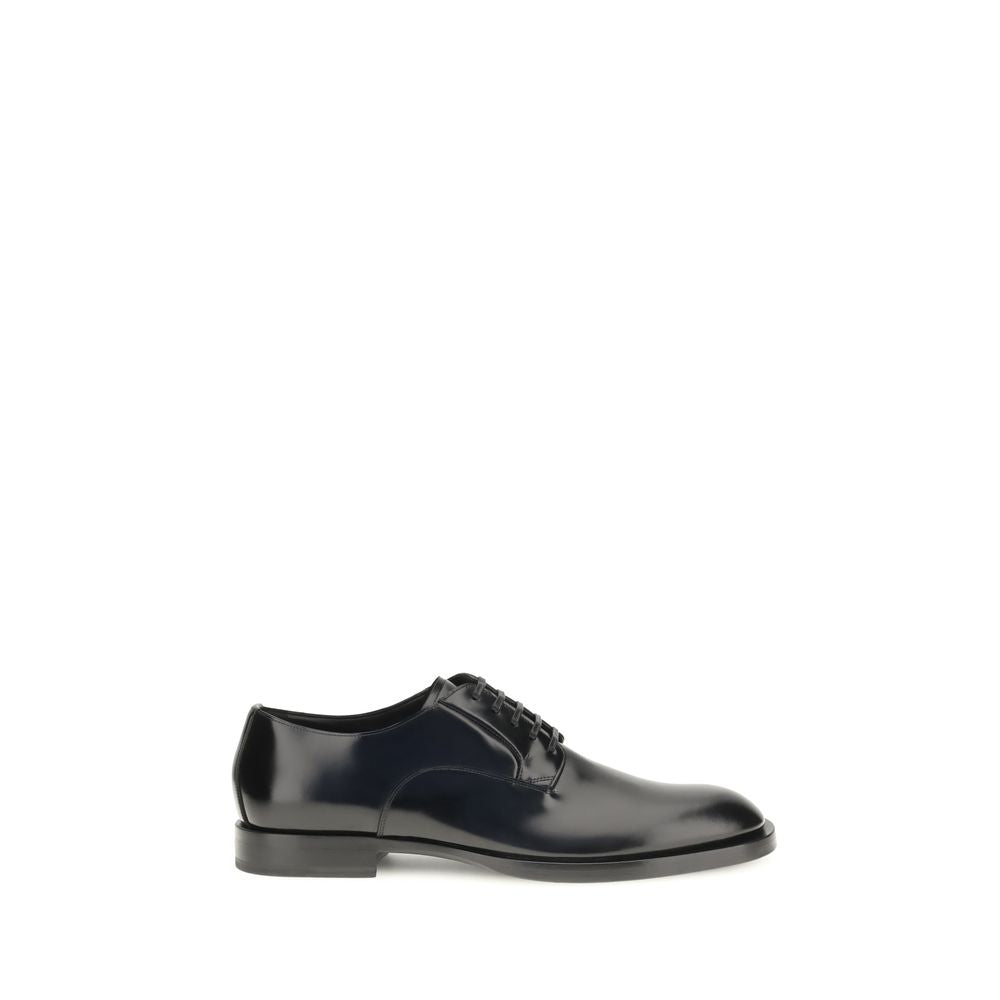 Dolce & Gabbana Black Calf Leather Oxfords And Derbies