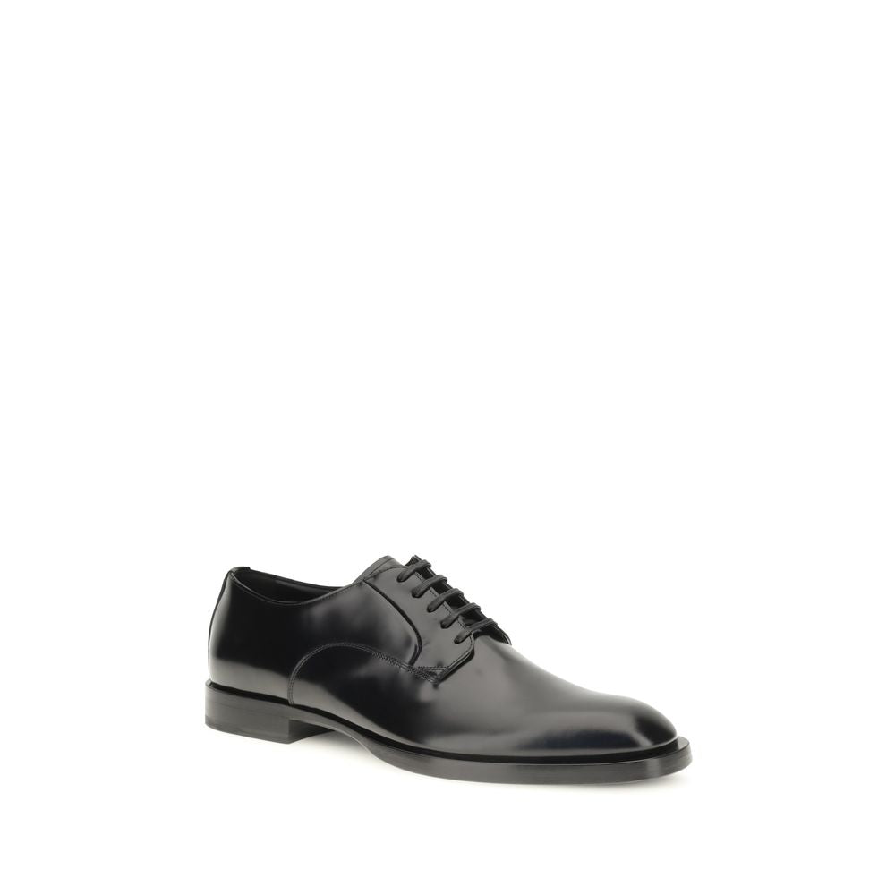 Dolce & Gabbana Black Calf Leather Oxfords And Derbies